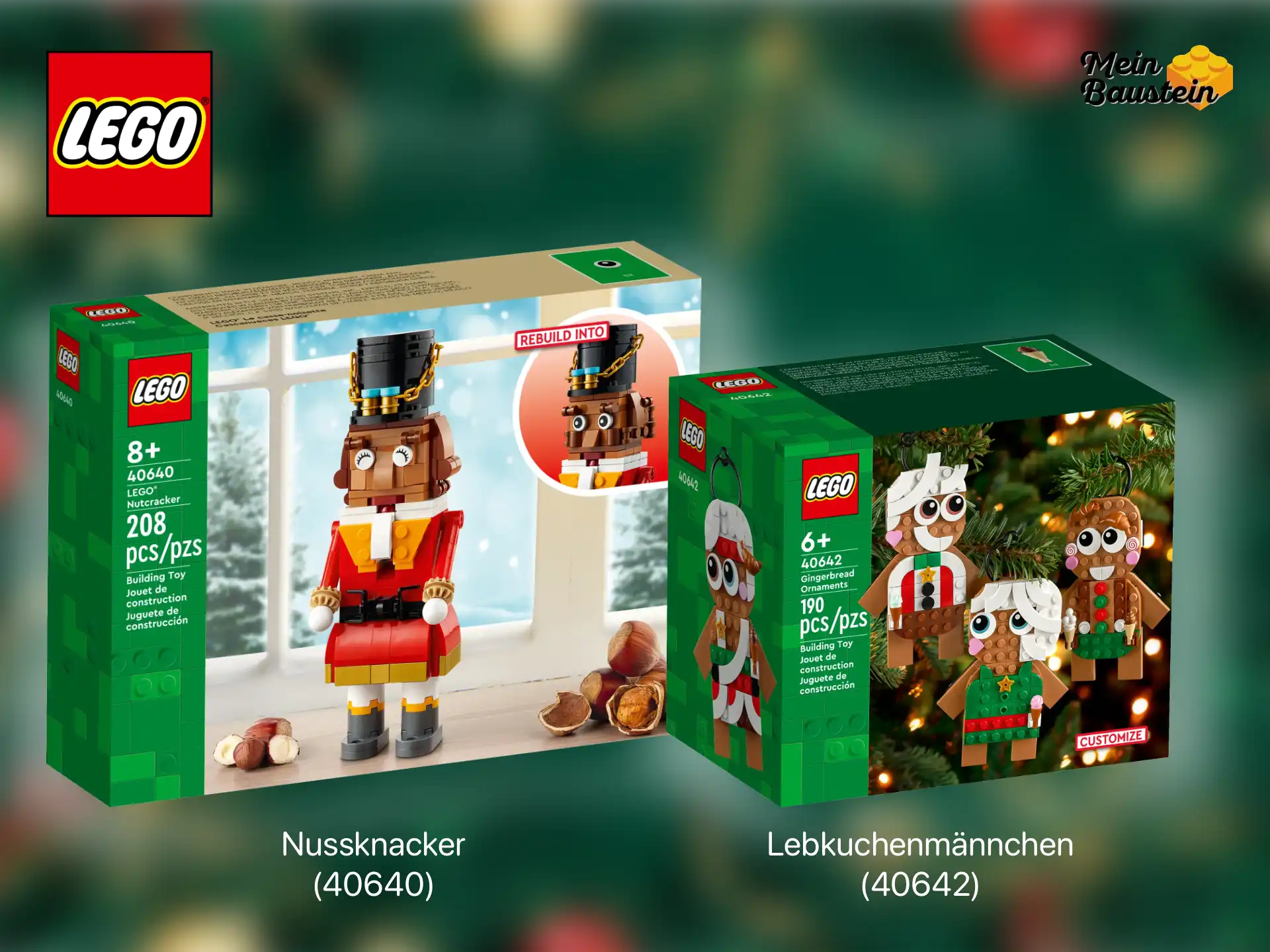 LEGO Weihnachten 2023 Nussknacker 40460 Lebkuchenmaennchen 40642