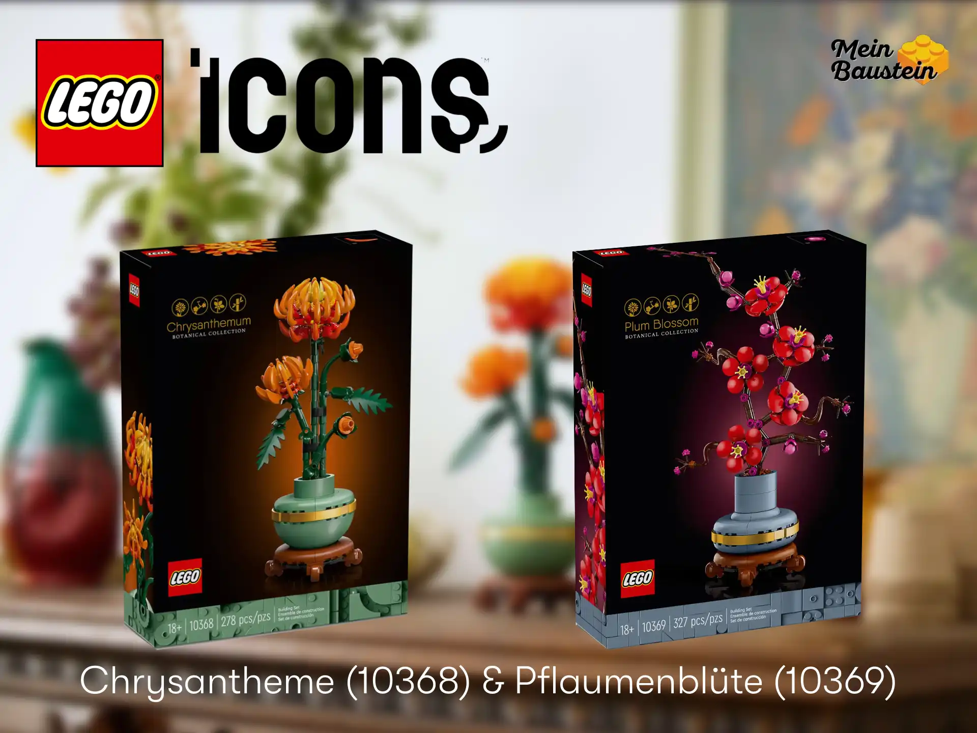 LEGO Chrysantheme und LEGO Pflaumenblüte