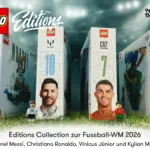 LEGO Editions Fussball-WM 2026 Collection mit Lionel Messi, Christiano Ronaldo, Vinicus Junior und Kylian Mbappé